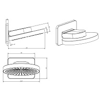 Верхний душ Vincea Inspire VSHD-3I1CMB черный