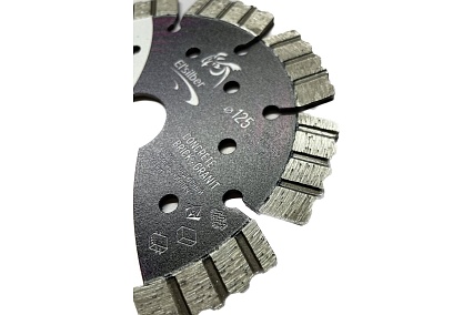 Диск алмазный BarracudA 1A1RSS/W D125-2.2T-12W-10S-22.23H Elsilber EL-RY0301Bs