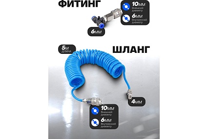 Обдувочный пистолет со шлангом и фитингом-переходнико Forsage F-SG-01(2010)