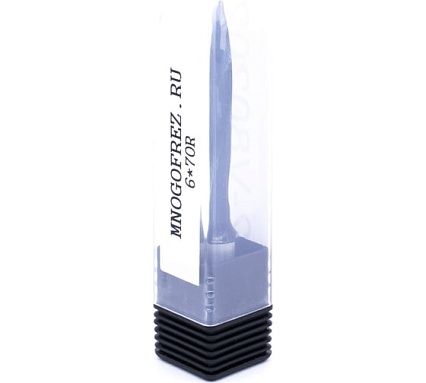 Сверло присадочное монолитное сквозное ZY-V110202R (6х70 мм; хв-к 10 мм; правое вращение) МНОГОФРЕЗ 6578