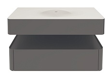 Тумба с раковиной Vincea Caprise 100 см серый матовый