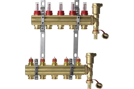 Комплект коллекторов Danfoss FHF-5F set, 5 выходов 088U0725 049524