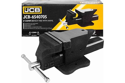 Тиски стальные с наковальней JCB 125мм, 5" JCB-6540705(58993)