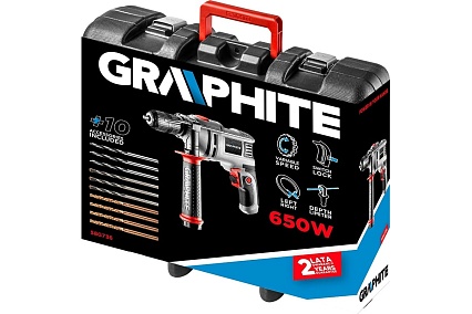 Ударная дрель Graphite 58G736