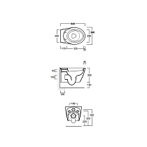 Подвесной унитаз Simas Bohemien BO18bi+BO002bi/cr+F85, белый