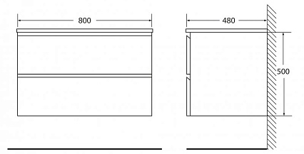 Мебель для ванной BelBagno Luce 80 см Stucco Cemento