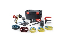 Комплект Flex BSE 14-3 INOX Set: ленточная шлифовальная машина для труб + насадка-напильник BF 100 + радио 497398