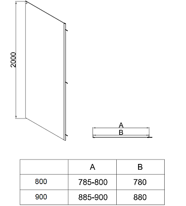 Душевой уголок Vincea Софт 2 (Soft 2) VSR-3SO28013CLGM 130x80 вороненая сталь, прозрачное