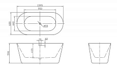 Акриловая ванна BelBagno BB306-1395 139.5x68 белый