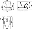 Подвесное биде Creavit Free FE510-00SM00E-0000 черный матовый