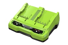Быстрое зарядное устройство для 2-х аккумуляторов 40V GreenWorks 2938807