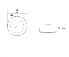 Раковина Abber Bequem AC2109MB 40 см матовый черный