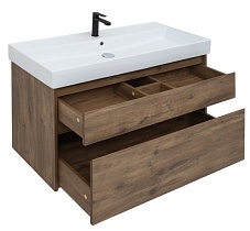 Мебель для ванной Aquanet Nova Lite 100 см, 2 ящика дуб рустикальный