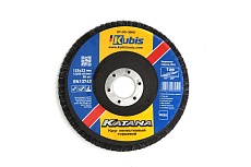 Круг лепестковый торцевой конический Т29 Р120, 125х22 мм, Zirconia KATANA KUBIS 07-00-3912