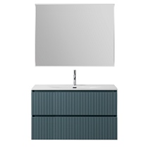 Тумба с раковиной BelBagno Uno-Mini 100 см Голубой матовый