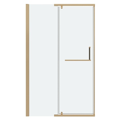 Душевая дверь Grossman Pragma 100x195 прозрачное, золото сатин 100.K33.03.100.32.00