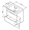 Тумба с раковиной Am.Pm Like 65 см подвесная