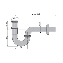 Сифон для биде Alcaplast A45E