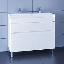 Мебель для ванной Санта Лондон 100 см, напольная (рак.Юпитер 100), белый