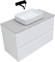 Мебель для ванной Allen Brau Fantasy 100 см 2 ящика, white matt
