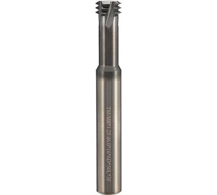 Резьбофреза твердосплавная BSKT 3-витковая М8 шаг 1.25мм AlTiSiN 6.0х16х50х6мм BSE008S016