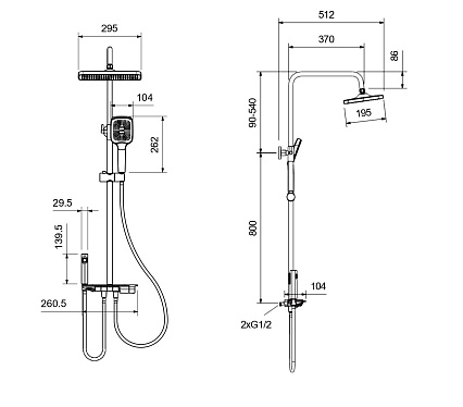 Душевая стойка Aquatek Поларис AQ3040