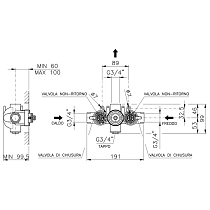 Скрытая часть смесителя Nicolazzi 4913 термостат