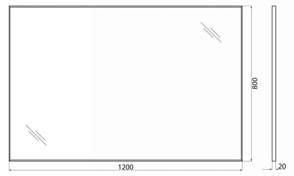 Зеркало BelBagno SPC-AL-1200-800 120x80 см хром