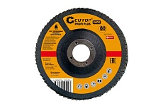 Круг наждачный лепестковый по металлу Plus (125 х 22.2 мм; Р100; циркониевый) CUTOP 72-125100