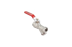Шаровой кран MVI полнопроходной с фильтром 3/4" внутренняя-внутренняя, ручка BV.631.05