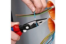 Электромонтажные клещи Knipex 6-в-1, зачистка: 0.75 - 1.5 + 2.5 мм, L-200 мм KN-1392200SB