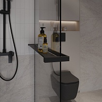 Душевая перегородка Niagara Nova NG-670-10ВLACK 100x195 прозрачная, профиль черный матовый