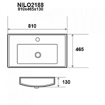 Раковина Nilo Florence 2188 81 см