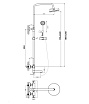 Душевая стойка Agger Thermo A2461144 с термостатом, черный