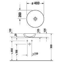 Раковина Duravit D-Neo 2371400070 40 см