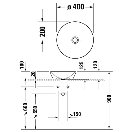 Раковина Duravit D-Neo 2371400070 40 см