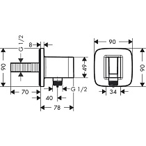 Шланговое подключение Hansgrohe Porter E 26485000