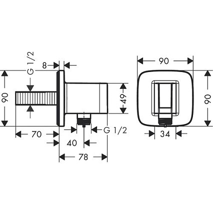 Шланговое подключение Hansgrohe Porter E 26485000