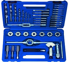 Набор резьбонарезного инструмента ZIRA COMBI № KH46 HSS, 40 предметов, M3-M4-M5-M6-M8-M10-M12 ZI-450025