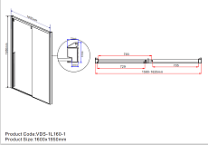 Душевая дверь Vincea Lugano VDS-1L160CL-1 160x195 хром, прозрачная