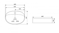 Раковина Abber Bequem AC2112 64 см белый глянцевый