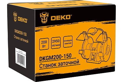 Заточной станок Deko DKGM200-150, с лампой 063-4323