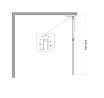 Душевая перегородка Belbagno UNO-L-1-TB-100-C-GM 100x200 прозрачная, оружейная сталь