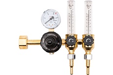 Регулятор расхода газа для углекислоты и аргона У 30/АР, 40 КР, Р2, с 2 ротаметрами, 15 МПа, 2x30/40 л/мин, поверенный Krass 2133501PV