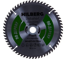 Диск пильный Industrial Дерево (190x30/20 мм; 60Т) Hilberg HW193