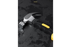 Молоток-гвоздодер Deli DL441008 укороченный, 250 г, 160 мм, эргономичная прорезиненная рукоять 114785