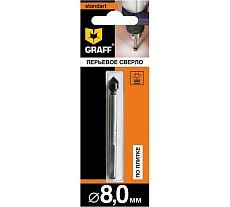 Сверло по стеклу и керамике 8 мм GRAFF 800862