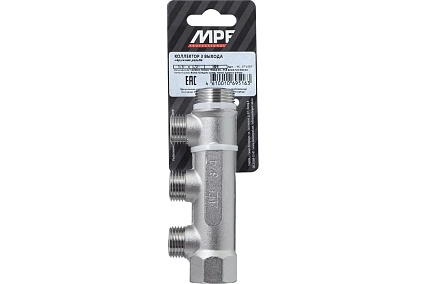 Коллектор MPF 3 выхода х3/4"х1/2", наружная резьба ИС.071057