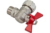 Шаровой кран Valtec BASE угловой с накидной гайкой 1/2х3/4 нар.-вн. VT.267.N.0405