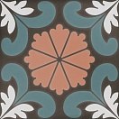 Керамогранит DNA Tiles Sync Flower Blue 15x15 см, 125634